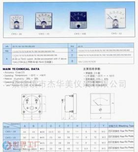 批發(fā)各類電流表,電壓表(CMS系列)(圖)_儀器儀表_世界工廠網(wǎng)中國(guó)產(chǎn)品信息庫(kù)